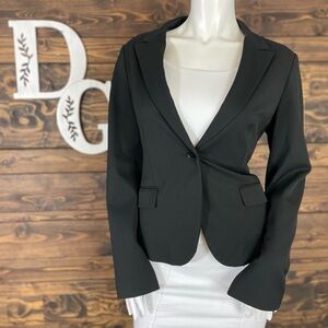 Express | Tailored Black‎ Blazer Notched Lapel Front Pockets